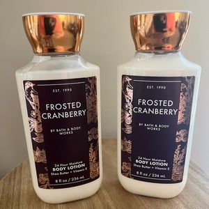 Bath & Body Works Frosted Cranberry body lotion x2